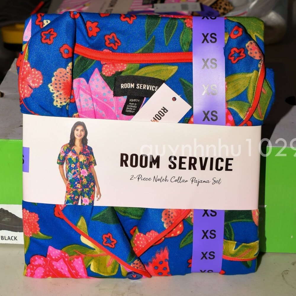 Room Service Women's Notch Collar Pajama Set - Picture 5 of 12